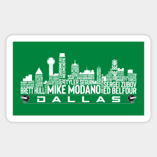 Dallas Hockey Team All Time Legends, Dallas City Skyline Magnet